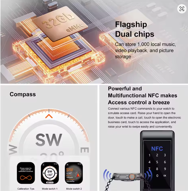 7+1 Smart Watch X10 Ultra 3 Sport Watch for men Women Bluetooth Phone Call SmartWatch DIY watch Faces Waterproof Smart Bracelet