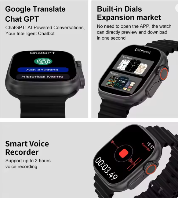 7+1 Smart Watch X10 Ultra 3 Sport Watch for men Women Bluetooth Phone Call SmartWatch DIY watch Faces Waterproof Smart Bracelet